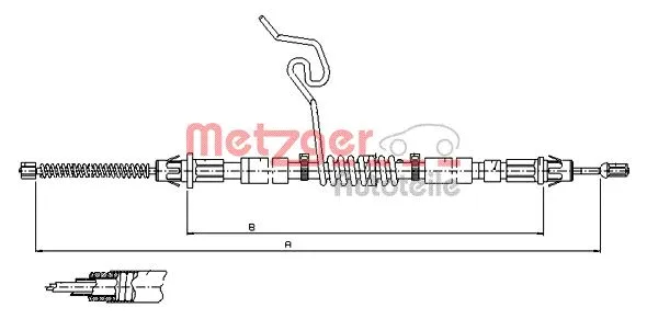 Cable Pull, parking brake (11.5576)