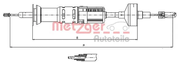 Cable Pull, clutch control (10.3412)
