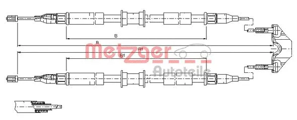 Cable Pull, parking brake (11.5765)