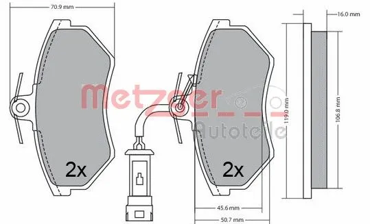 Brake Pad Set, disc brake