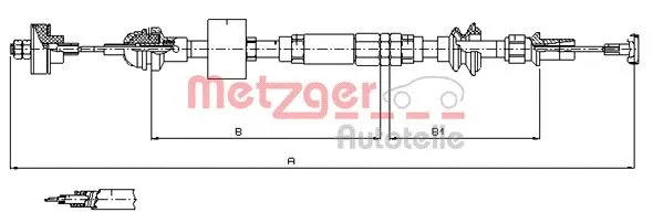 Cable Pull, clutch control (10.3159)