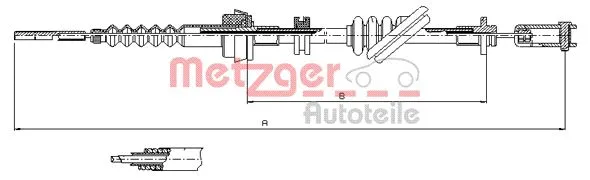 Cable Pull, clutch control (18.3010)