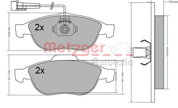 Brake Pad Set, disc brake (1170630)