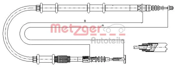 Cable Pull, parking brake (491.21)