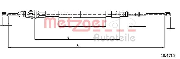 Cable Pull, parking brake (10.4715)