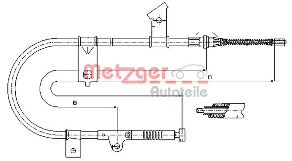 Cable Pull, parking brake (17.0002)