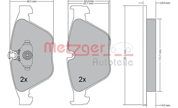 Brake Pad Set, disc brake (1170168)