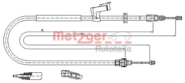 Cable Pull, parking brake (11.5494)