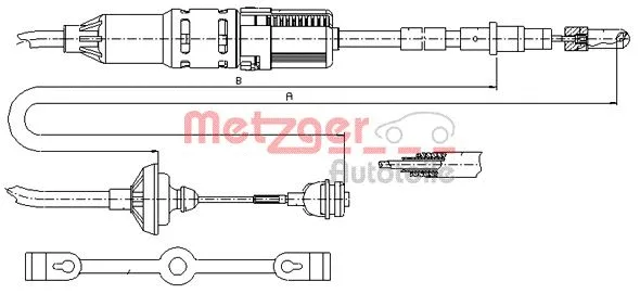 Cable Pull, clutch control (10.342)
