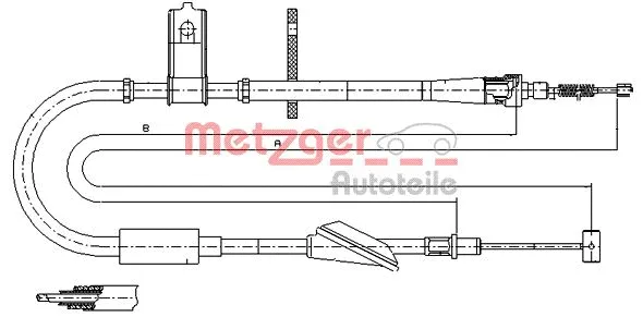 Cable Pull, parking brake (11.5744)