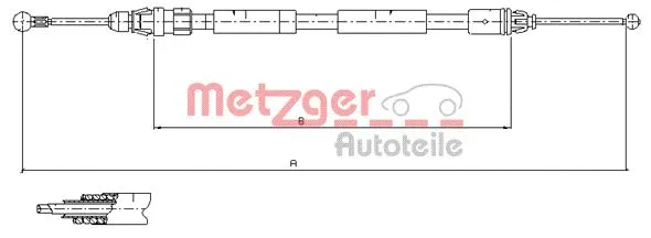 Cable Pull, parking brake (11.6808)