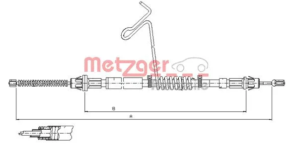 Cable Pull, parking brake (11.5666)