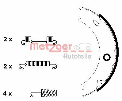 Brake Shoe Set, parking brake (KR 956)