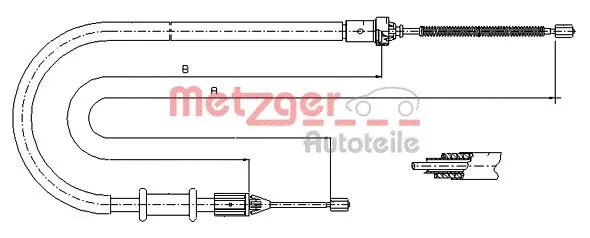 Cable Pull, parking brake (11.6675)
