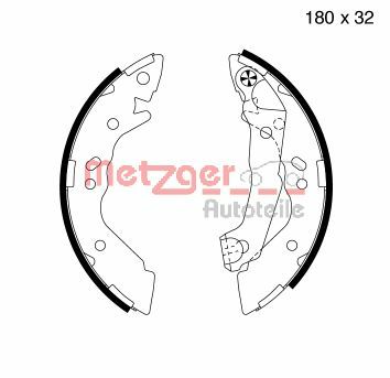 Brake Shoe Set (MG 736)