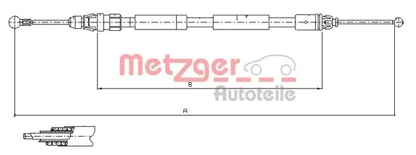 Cable Pull, parking brake (11.6807)