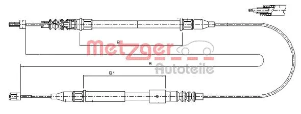 Cable Pull, parking brake (11.5762)