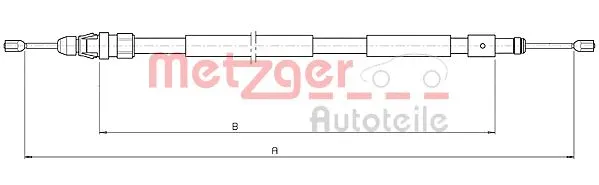 Cable Pull, parking brake (10.4708)