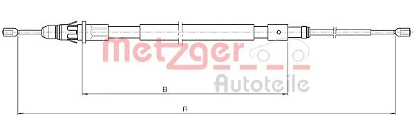 Cable Pull, parking brake (10.4717)
