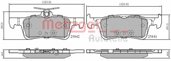 Brake Pad Set, disc brake (1170896)