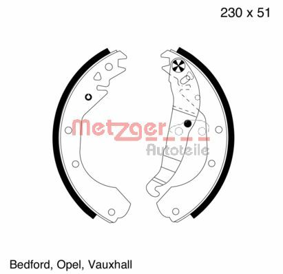 Brake Shoe Set (MG 418)