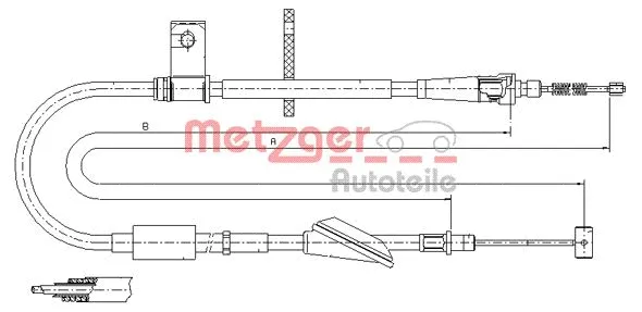 Cable Pull, parking brake (11.5746)