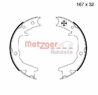 Brake Shoe Set, parking brake (MG 992)