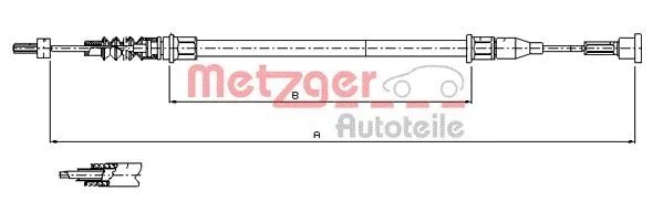 Cable Pull, parking brake (11.5761)
