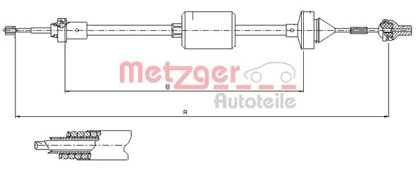 Cable Pull, clutch control (10.2842)