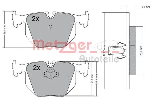 Brake Pad Set, disc brake (1170121)