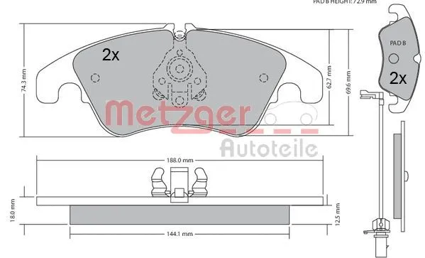 Brake Pad Set, disc brake