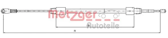 Cable Pull, parking brake (10.9321)