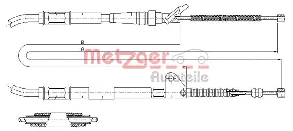 Cable Pull, parking brake (17.1468)