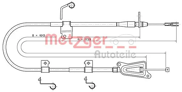 Cable Pull, parking brake (17.0336)