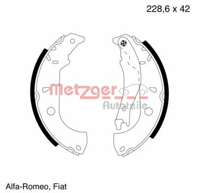 Brake Shoe Set (MG 624)