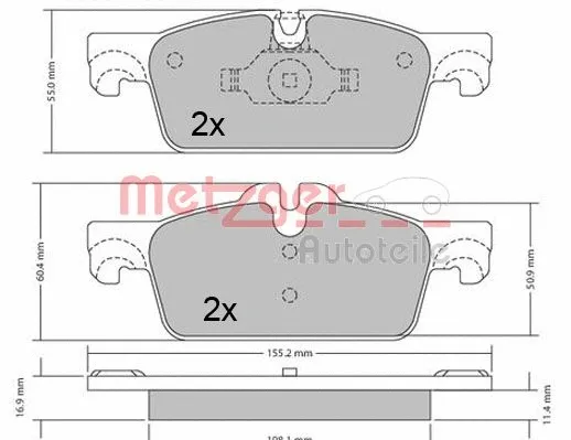 Brake Pad Set, disc brake (1170510)