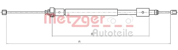 Cable Pull, parking brake (10.4707)