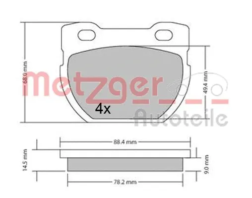 Brake Pad Set, disc brake (1170432)