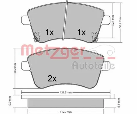 Brake Pad Set, disc brake (1170359)