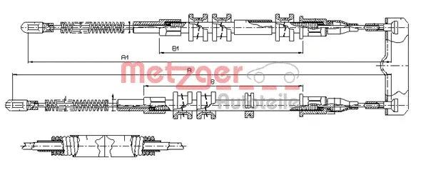 Cable Pull, parking brake (11.5755)