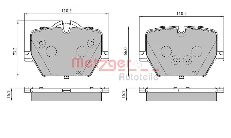 Brake Pad Set, disc brake (1170951)