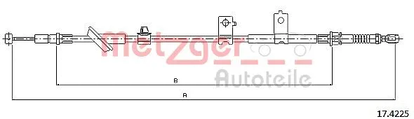 Cable Pull, parking brake (17.4225)