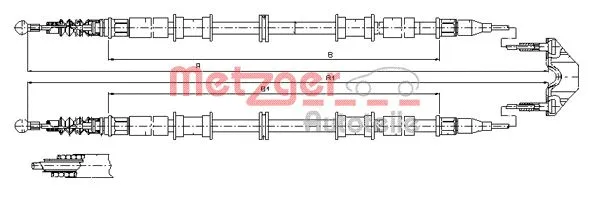 Cable Pull, parking brake (11.5866)