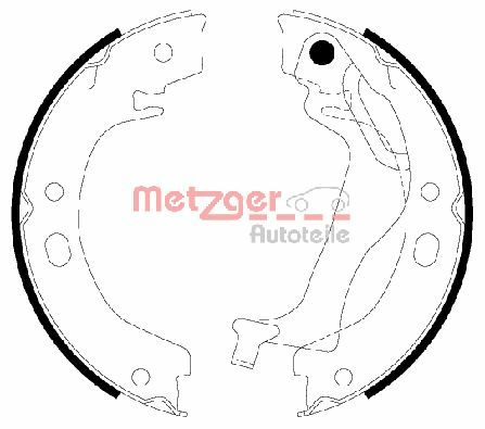 Brake Shoe Set, parking brake (MG 212)