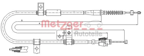 Cable Pull, parking brake (17.2524)