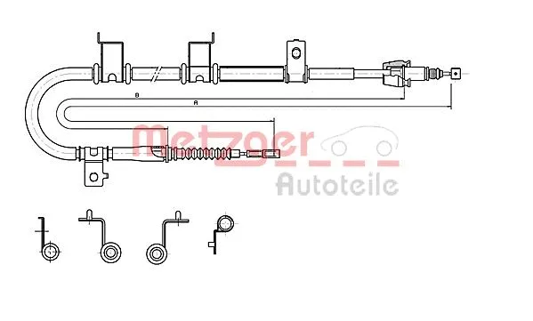 Cable Pull, parking brake (17.2576)