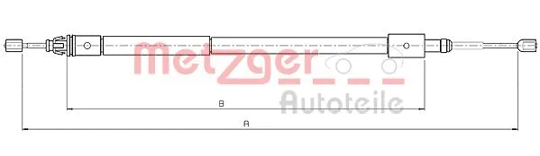 Cable Pull, parking brake (10.4582)