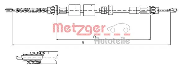 Cable Pull, parking brake (11.5507)