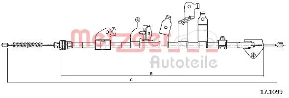 Cable Pull, parking brake (17.1099)