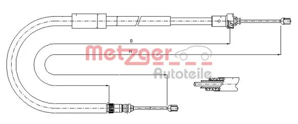 Cable Pull, parking brake (11.6664)